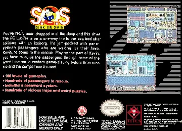 S.O.S - Sink or Swim (USA) box cover back